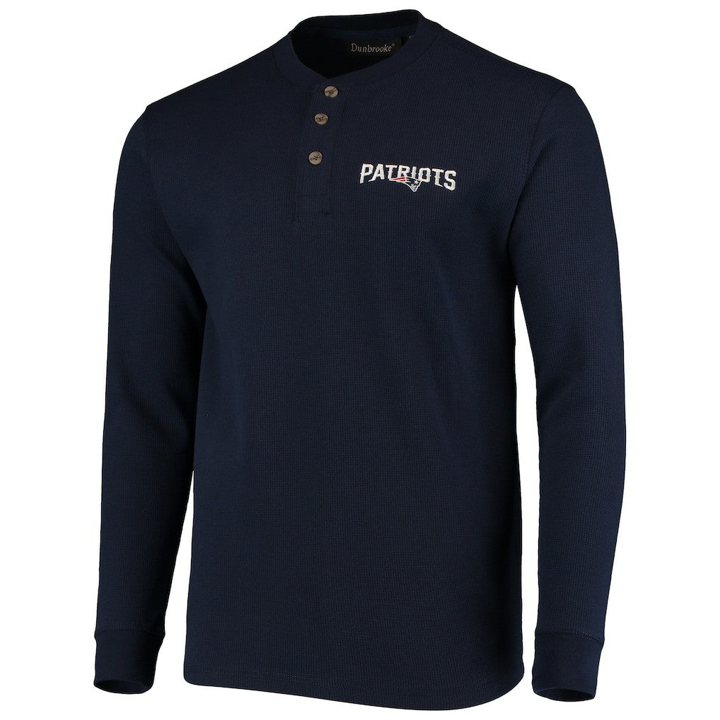 New England Patriots  Dunbrooke Logo Maverick Thermal Henley Long Sleeve T-Shirt