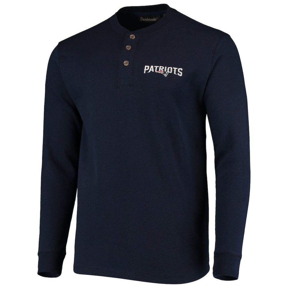 New England Patriots  Dunbrooke Logo Maverick Thermal Henley Long Sleeve T-Shirt