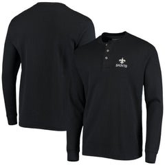 New Orleans Saints  Dunbrooke Logo Maverick Thermal Henley Long Sleeve T-Shirt