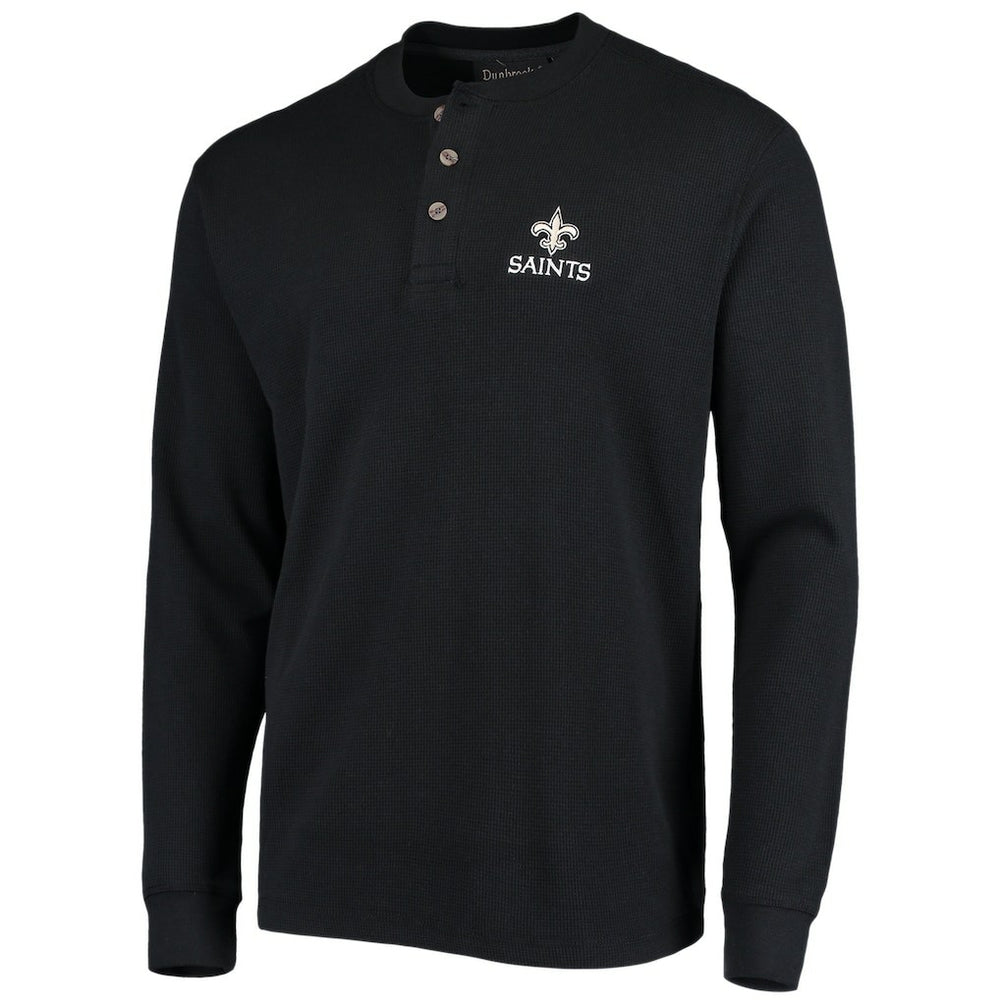 New Orleans Saints  Dunbrooke Logo Maverick Thermal Henley Long Sleeve T-Shirt