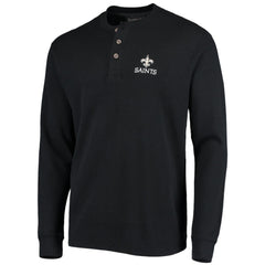 New Orleans Saints  Dunbrooke Logo Maverick Thermal Henley Long Sleeve T-Shirt