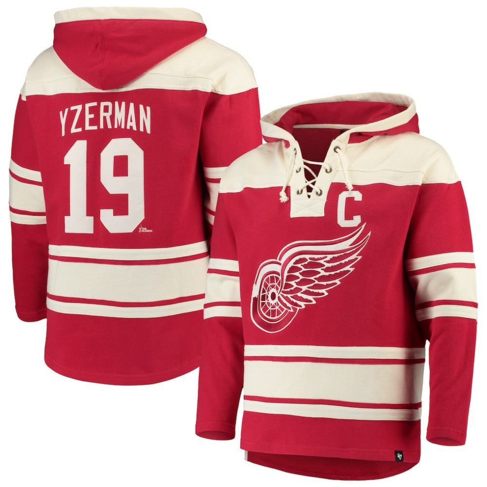 Steve Yzerman Detroit Red Wings '47 Player Lacer Pullover Hoodie Online