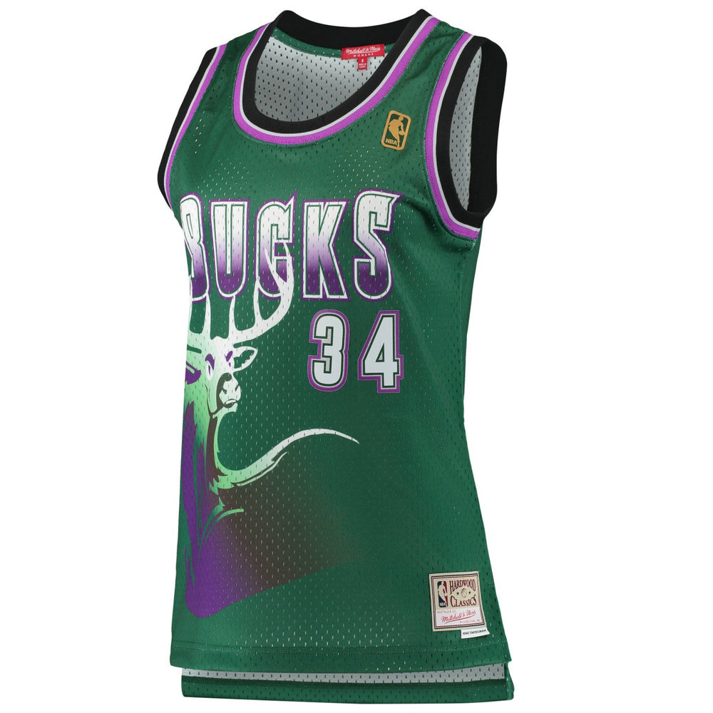 Ray Allen Milwaukee Bucks Women's 1996/97 Hardwood Classics Swingman Jersey For Sale