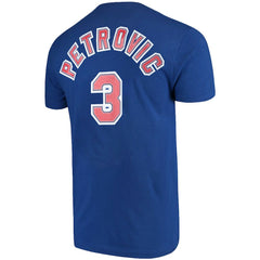 Drazen Petrovic Brooklyn Nets Hardwood Classics Name & Number Player T-Shirt Discount