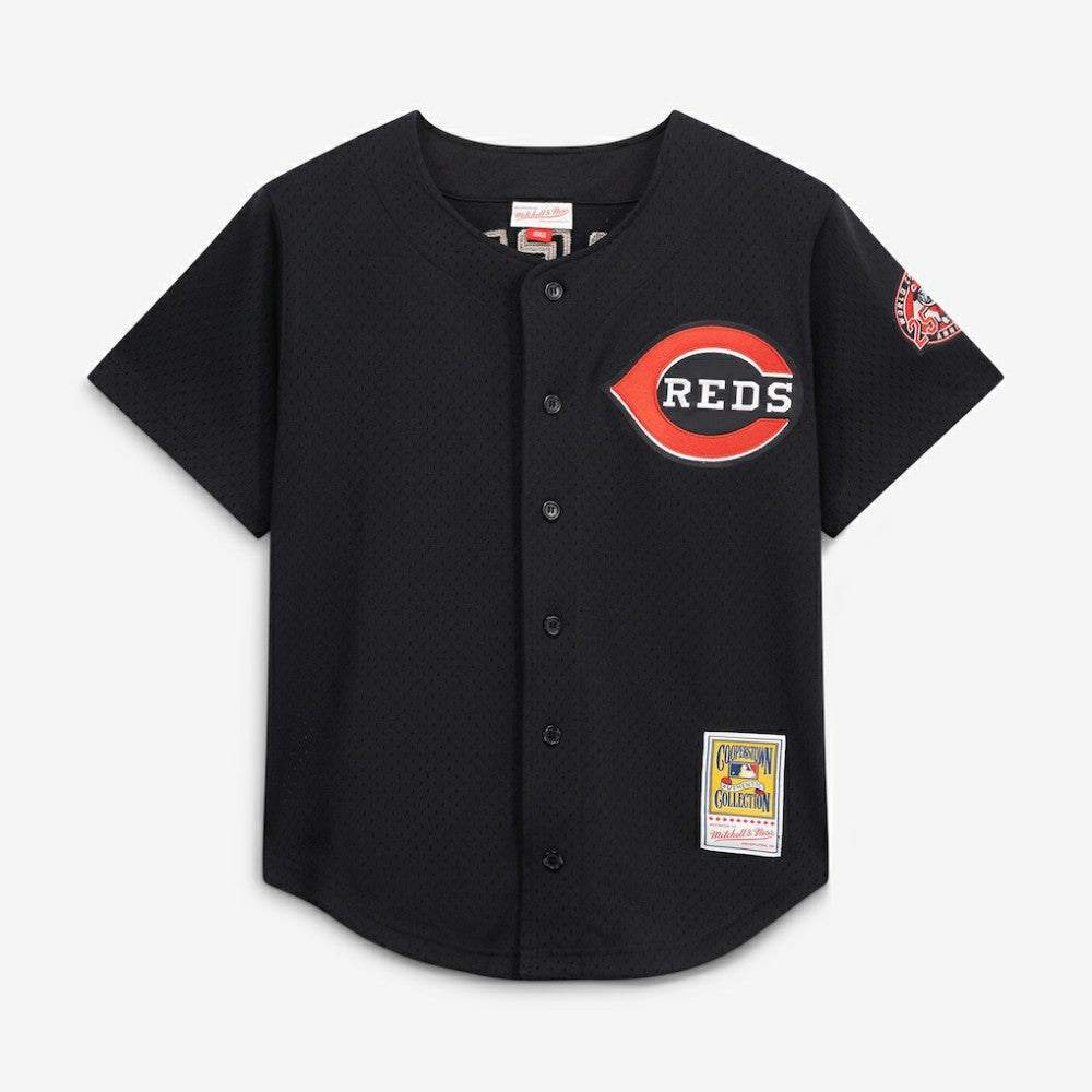 Ken Griffey Jr. Cincinnati Reds Mitchell & Ness Cooperstown Collection Mesh Batting Practice Button-Up Jersey | MLB Outlet