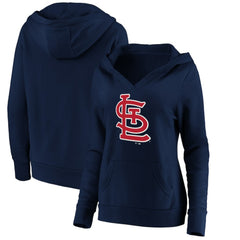 St. Louis Cardinals Fanatics Women's Official Logo Crossover V-Neck Pullover Hoodie | MLB Sale
