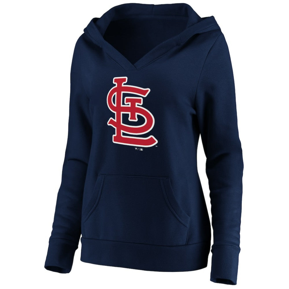 St. Louis Cardinals Fanatics Women's Official Logo Crossover V-Neck Pullover Hoodie | MLB Sale