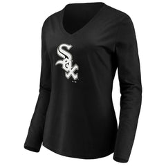 Chicago White Sox Fanatics Women's Official Logo Long Sleeve V-Neck T-Shirt | MLB Outlet