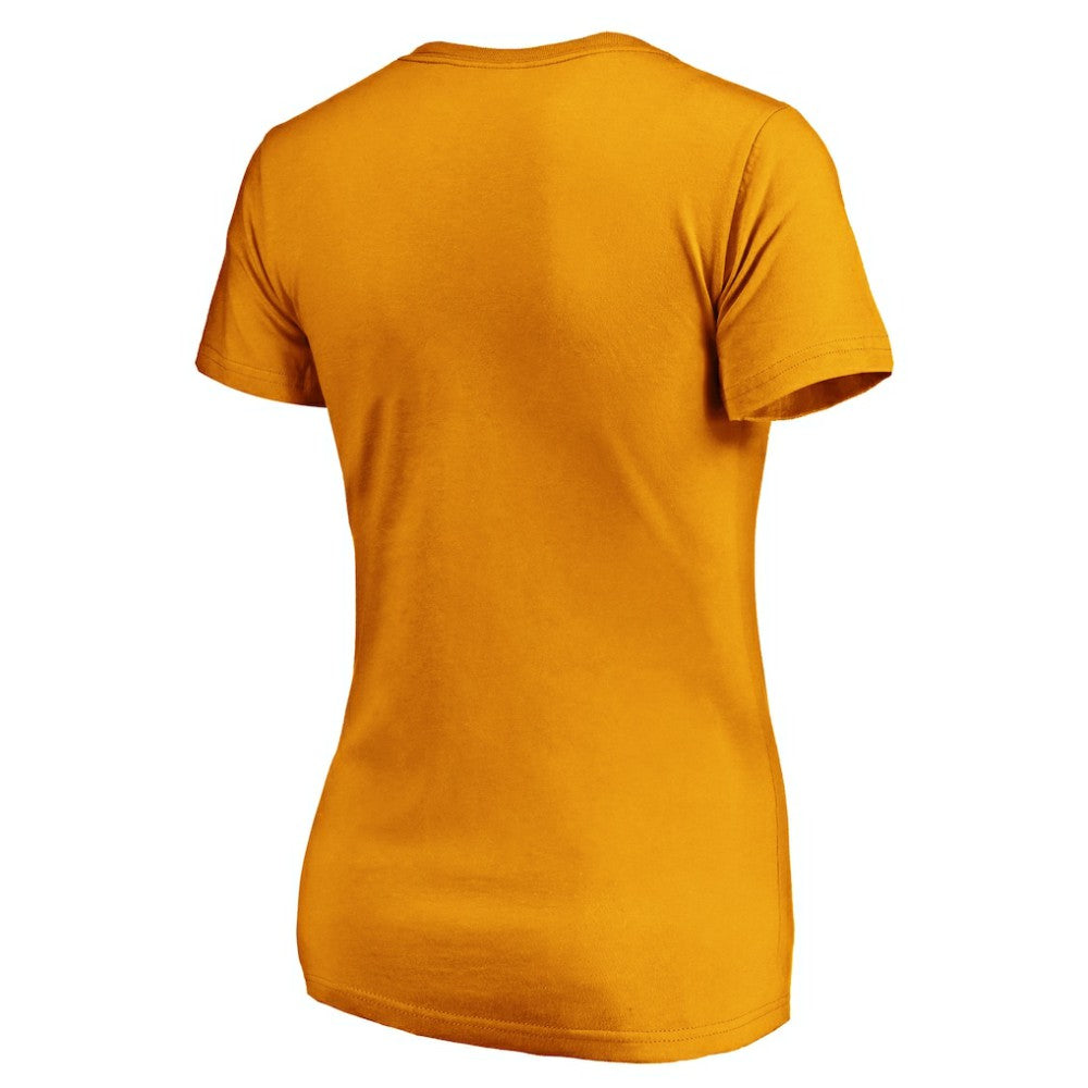 Nashville Predators Fanatics Women's Primary Logo V-Neck T-Shirt On Sale
