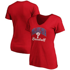 Philadelphia Phillies Fanatics Women's Victory Script V-Neck T-Shirt | MLB US
