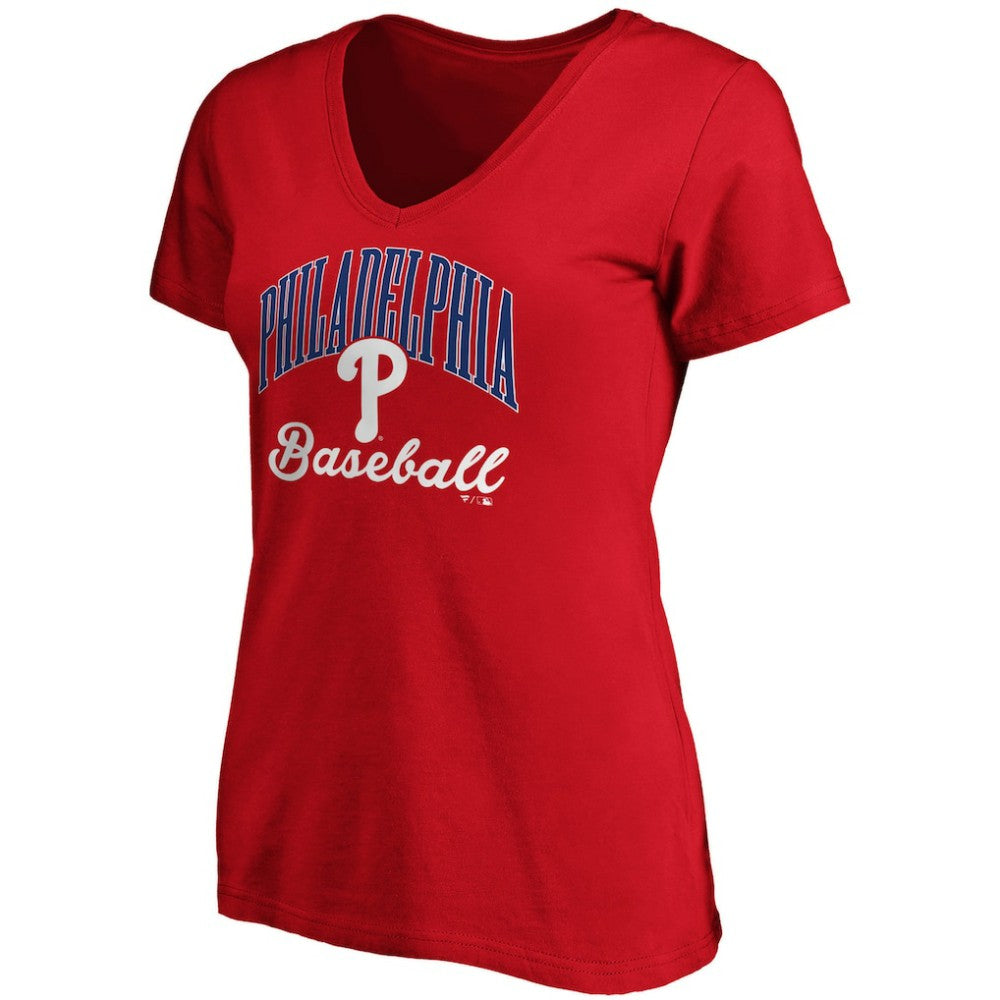 Philadelphia Phillies Fanatics Women's Victory Script V-Neck T-Shirt | MLB US