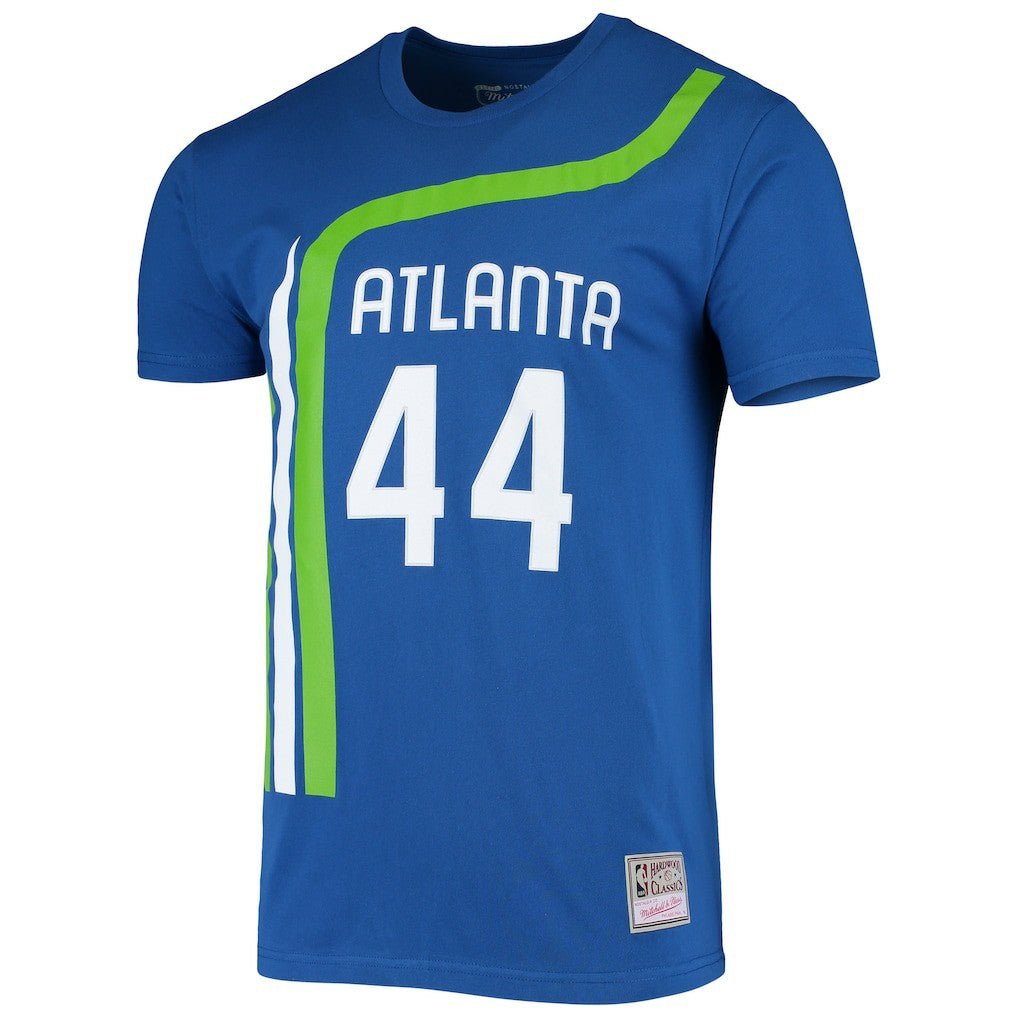 Pete Maravich Atlanta Hawks Hardwood Classics Stitch Name & Number T-Shirt Online