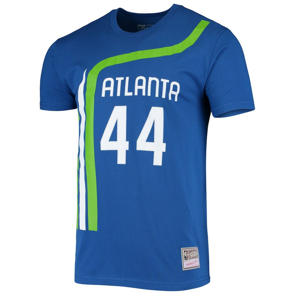 Pete Maravich Atlanta Hawks Hardwood Classics Stitch Name & Number T-Shirt Online