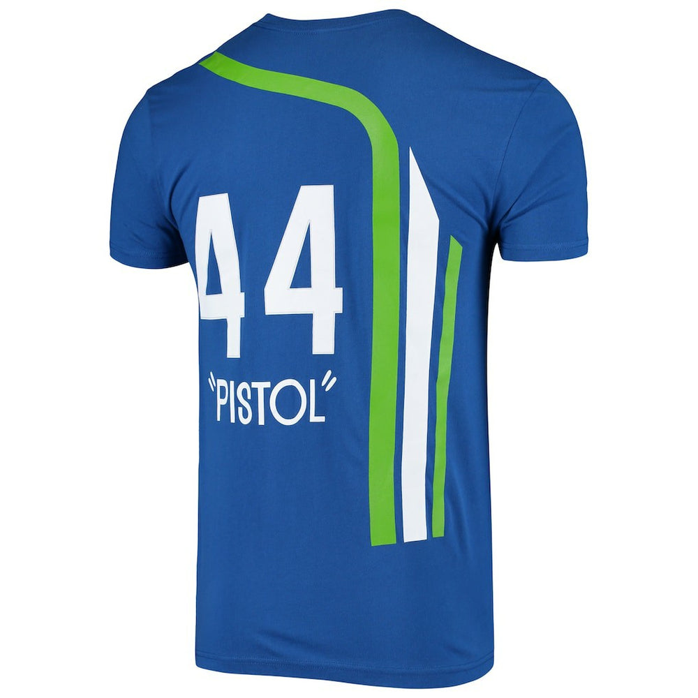 Pete Maravich Atlanta Hawks Hardwood Classics Stitch Name & Number T-Shirt Online