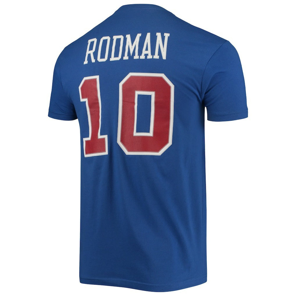 Dennis Rodman Detroit Pistons Hardwood Classics Stitch Name & Number T-Shirt sale Discount