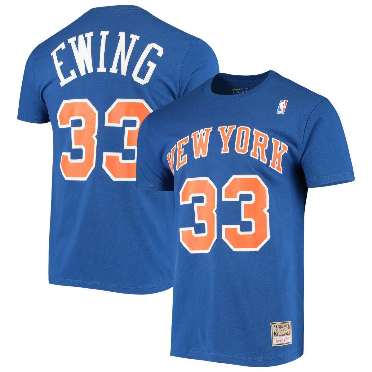 Patrick Ewing New York Knicks Hardwood Classics Stitch Name & Number T-Shirt Online