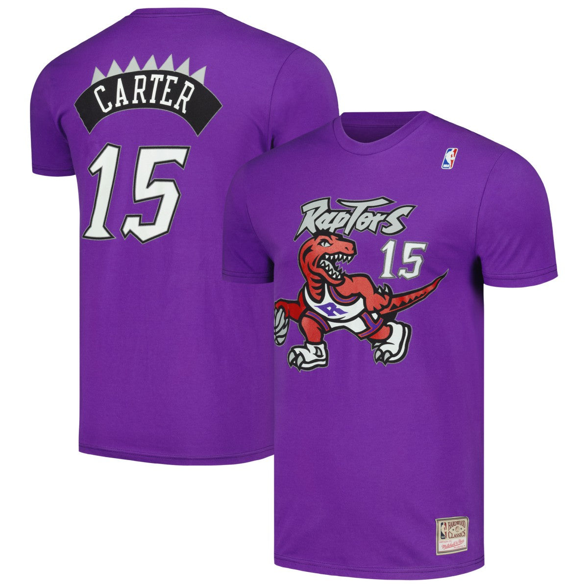 Vince Carter Toronto Raptors Hardwood Classics Stitch Name & Number T-Shirt Outlet
