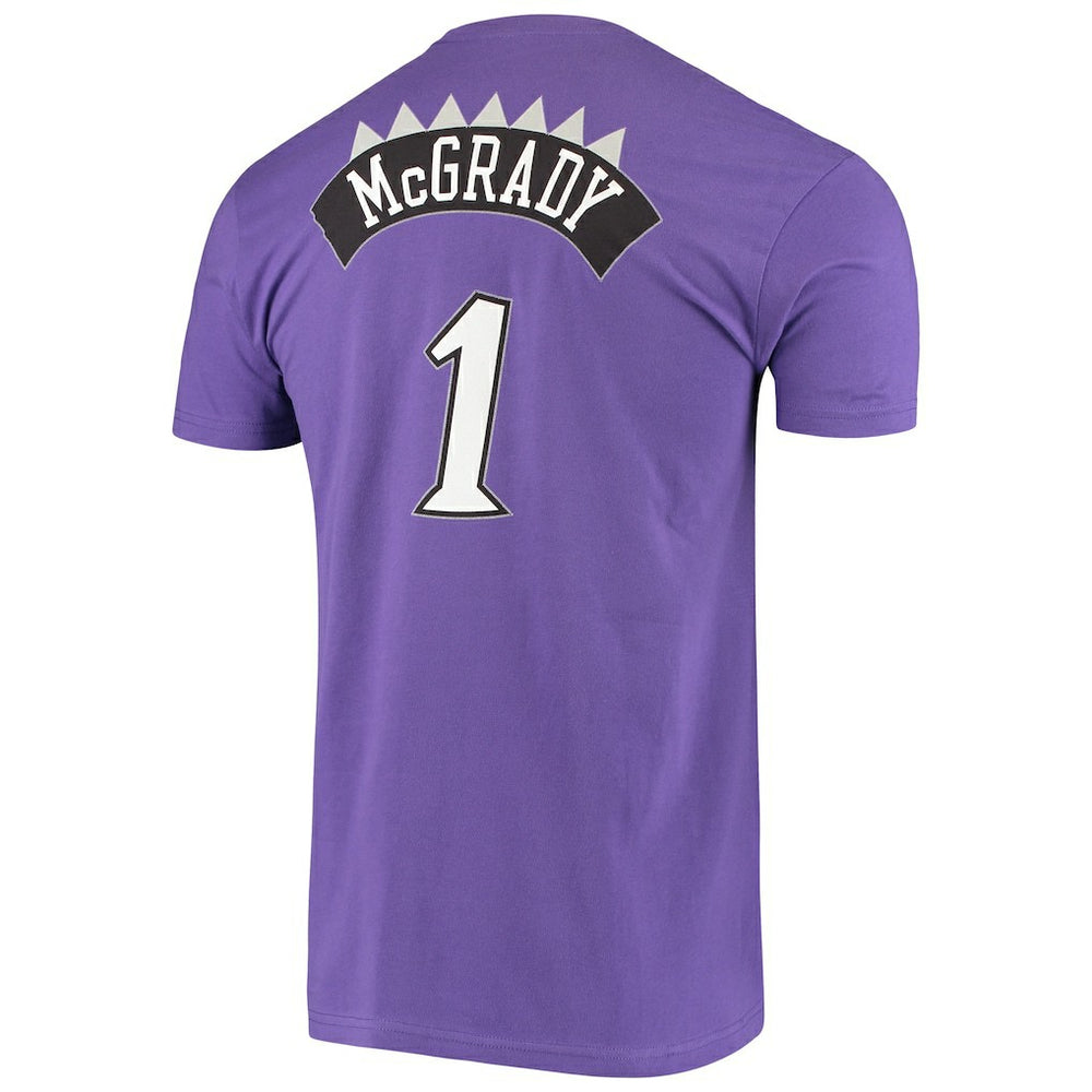 Tracy McGrady Toronto Raptors Hardwood Classics Stitch Name & Number T-Shirt For Sale