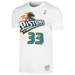 Grant Hill Detroit Pistons Hardwood Classics Stitch Name & Number T-Shirt sale For Sale