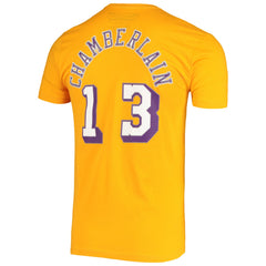 Wilt Chamberlain Los Angeles Lakers Hardwood Classics Stitch Name & Number T-Shirt Outlet