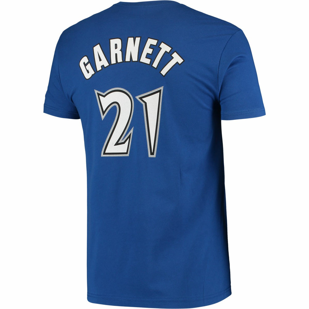 Kevin Garnett Minnesota Timberwolves Hardwood Classics Stitch Name & Number T-Shirt Outlet