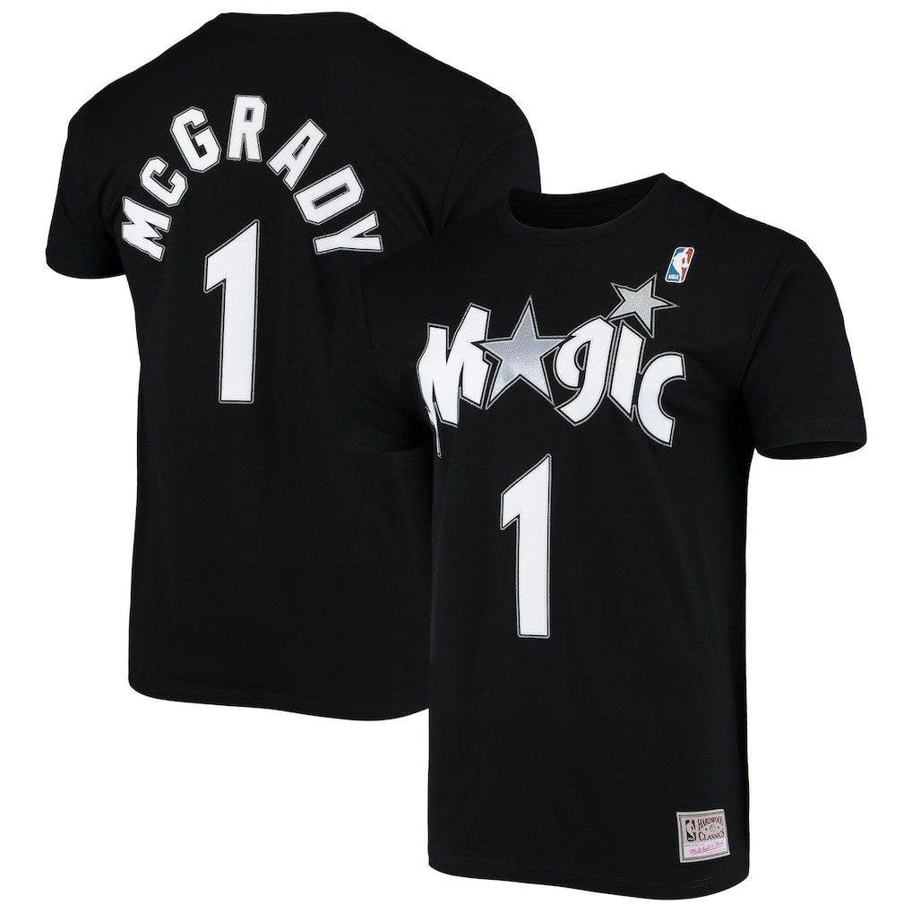Tracy McGrady Orlando Magic Hardwood Classics Stitch Name & Number T-Shirt Outlet