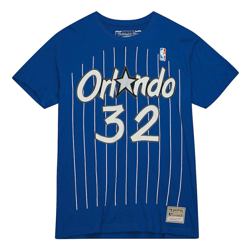 Shaquille O'Neal Orlando Magic Hardwood Classics Stitch Name & Number T-Shirt New