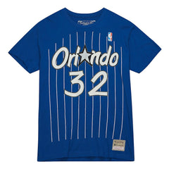 Shaquille O'Neal Orlando Magic Hardwood Classics Stitch Name & Number T-Shirt New