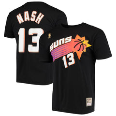 Steve Nash Phoenix Suns Hardwood Classics Stitch Name & Number T-Shirt Discount