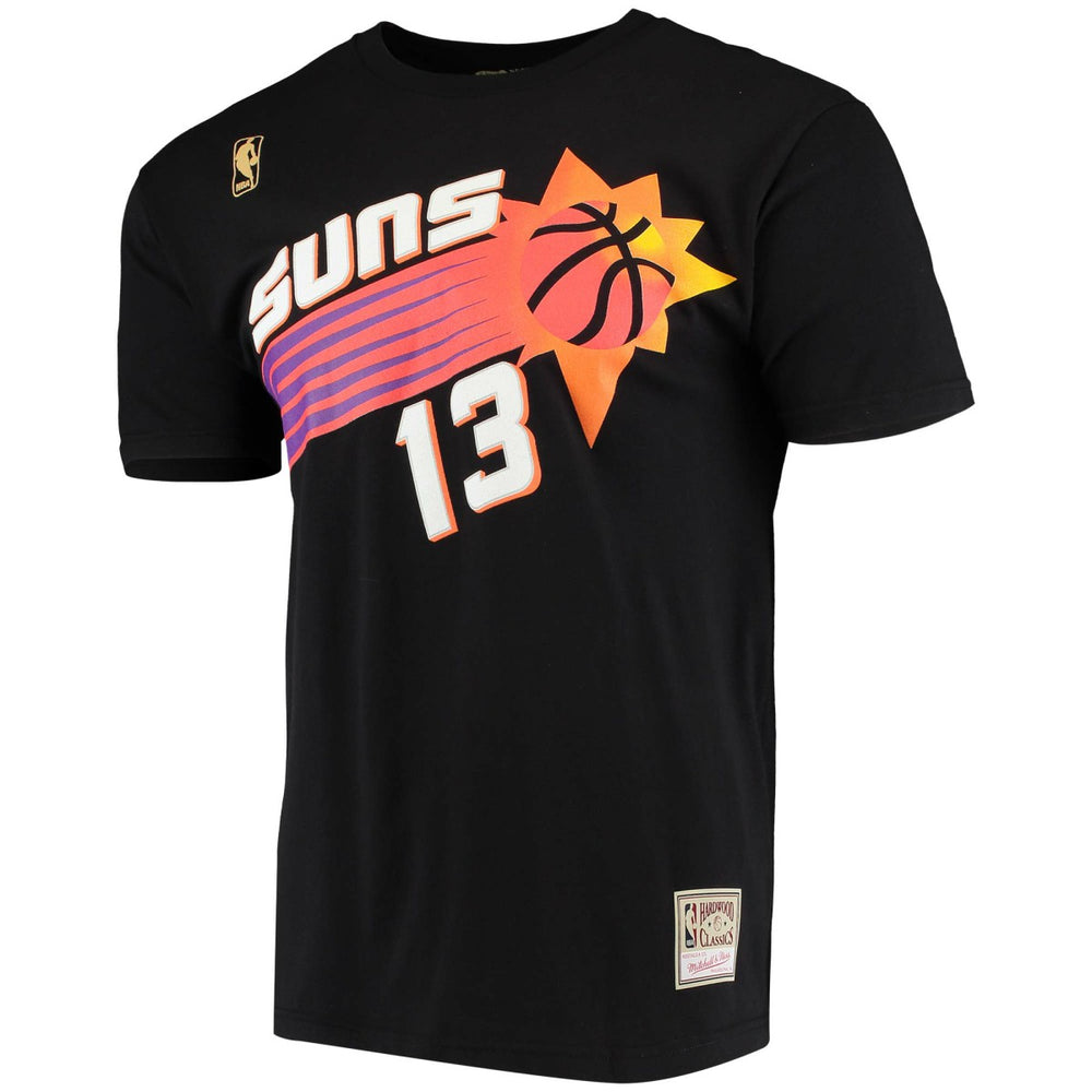Steve Nash Phoenix Suns Hardwood Classics Stitch Name & Number T-Shirt Discount