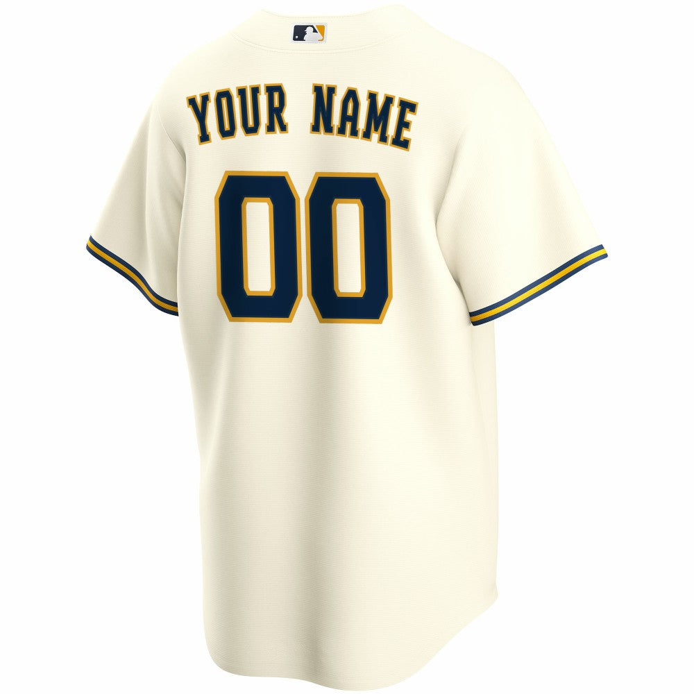 Milwaukee Brewers Nike Home Replica Custom Jersey | MLB New