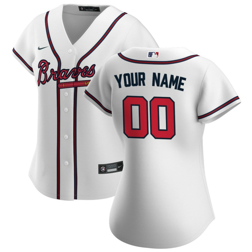 Atlanta Braves Nike Women's Home Replica Custom Jersey | MLB New