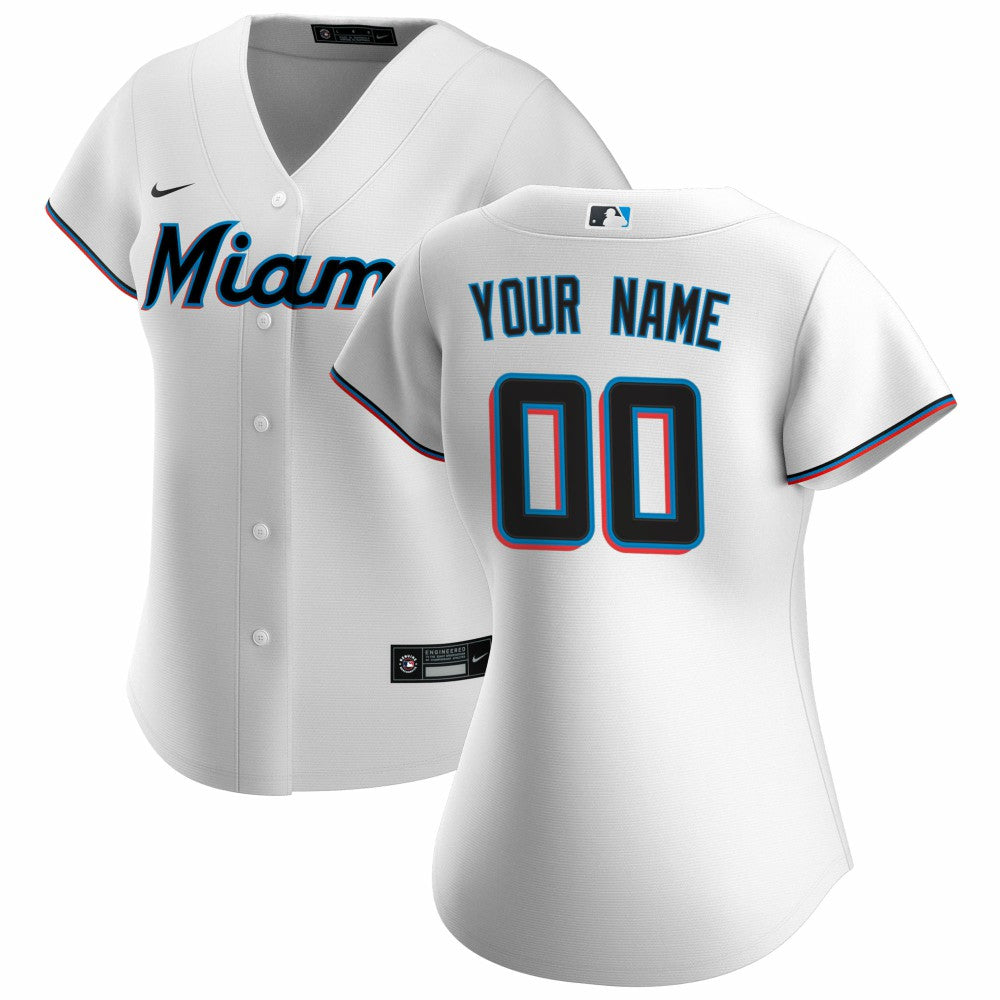 Miami Marlins Nike Women's Home Replica Custom Jersey | MLB Near me