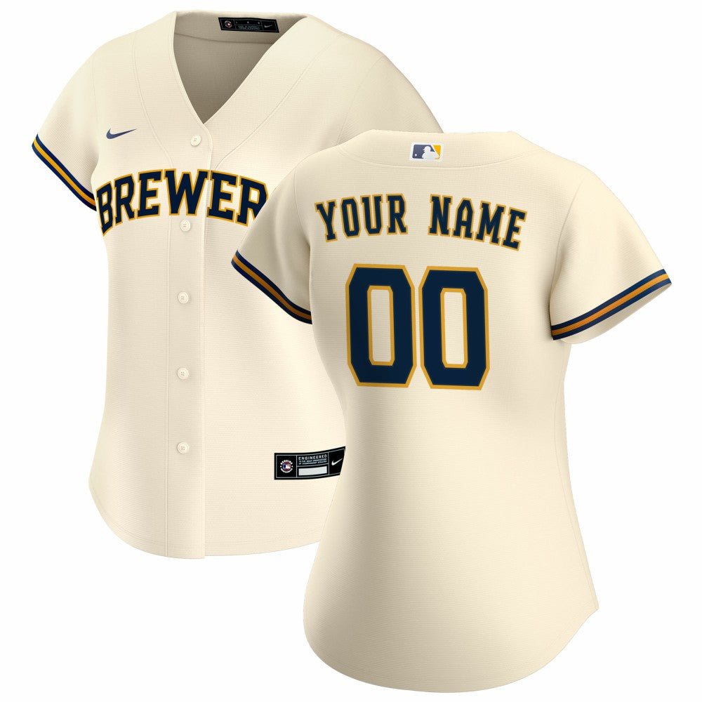 Milwaukee Brewers Nike Women's Home Replica Custom Jersey | MLB Discount