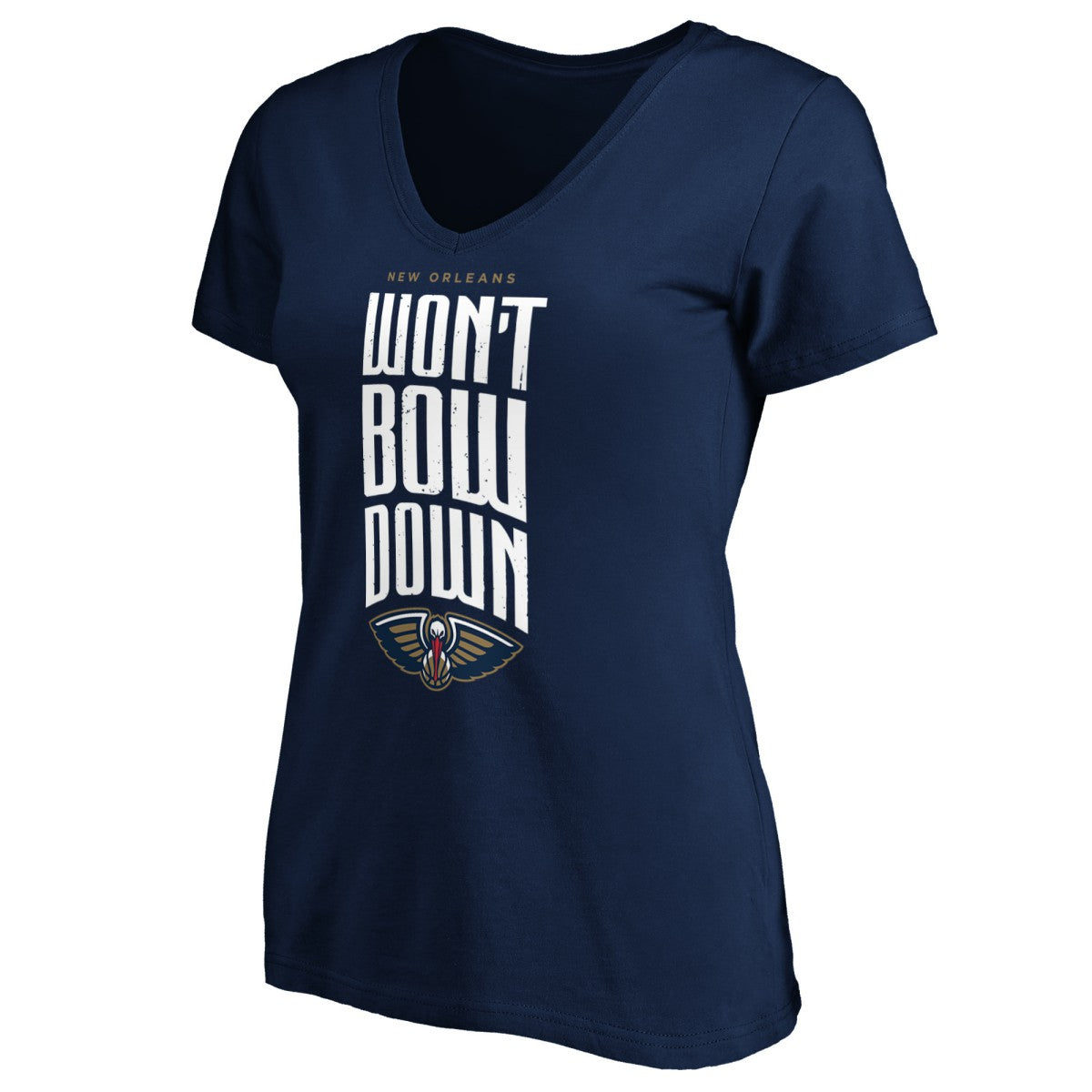 New Orleans Pelicans Women's Won't Bow Down V-Neck T-Shirt Discount