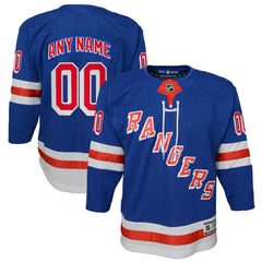 New York Rangers Youth Home Premier Custom Jersey On Sale