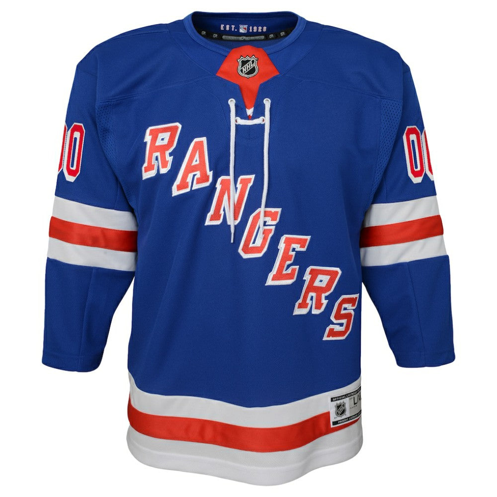 New York Rangers Youth Home Premier Custom Jersey On Sale