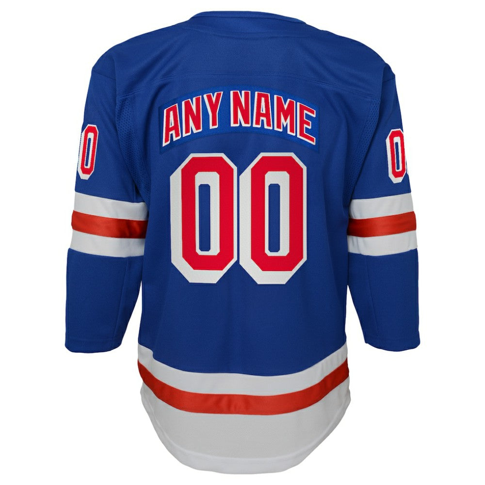 New York Rangers Youth Home Premier Custom Jersey On Sale