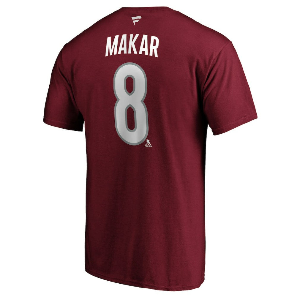 Cale Makar Colorado Avalanche Fanatics Authentic Stack Player Name & Number T-Shirt On Sale