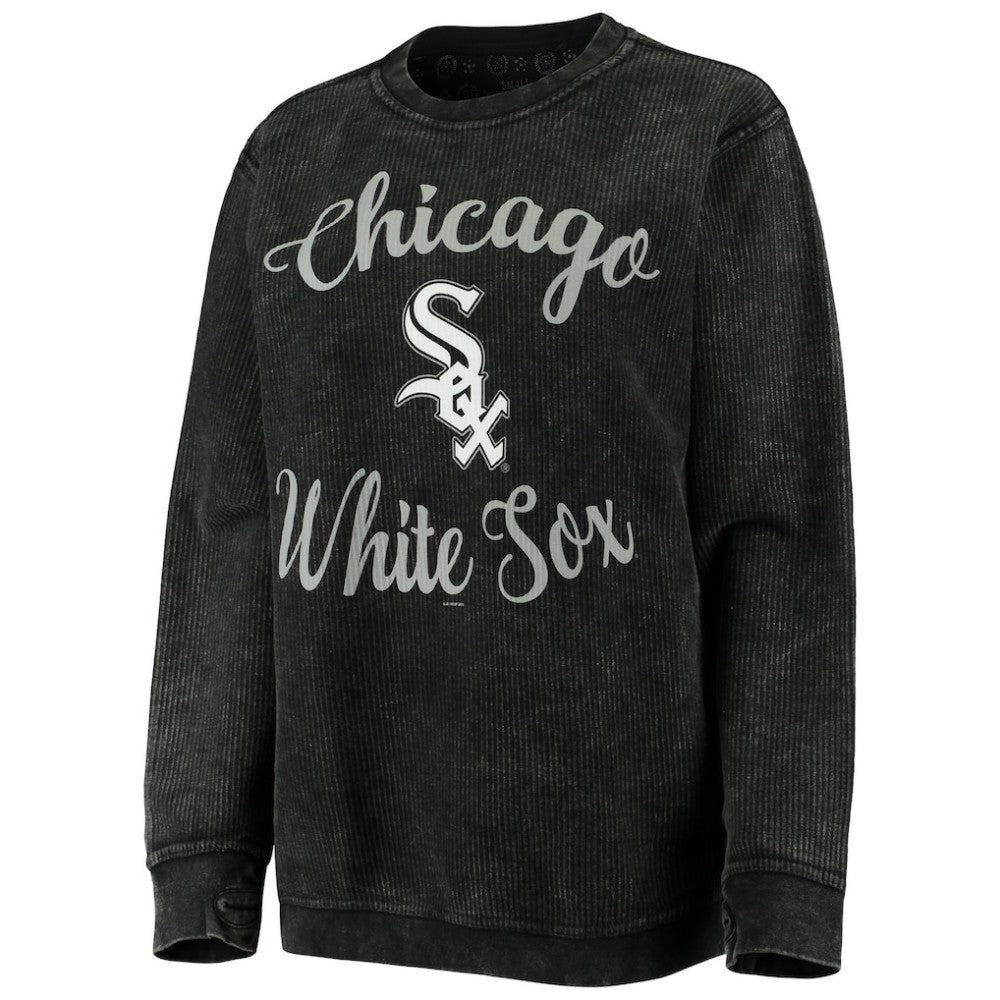 Chicago White Sox G-III 4Her by Carl Banks Women's Script Comfy Cord Pullover Sweatshirt | MLB Discount