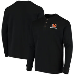Cincinnati Bengals  Dunbrooke Logo Maverick Thermal Henley Long Sleeve T-Shirt