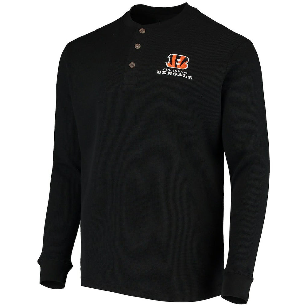 Cincinnati Bengals  Dunbrooke Logo Maverick Thermal Henley Long Sleeve T-Shirt