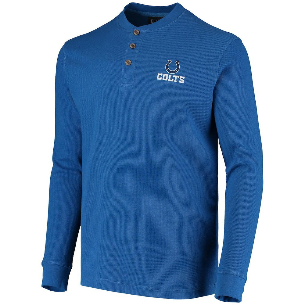 Indianapolis Colts  Dunbrooke Logo Maverick Thermal Henley Long Sleeve T-Shirt