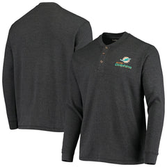 Miami Dolphins  Dunbrooke Logo Maverick Thermal Henley Long Sleeve T-Shirt