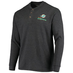 Miami Dolphins  Dunbrooke Logo Maverick Thermal Henley Long Sleeve T-Shirt