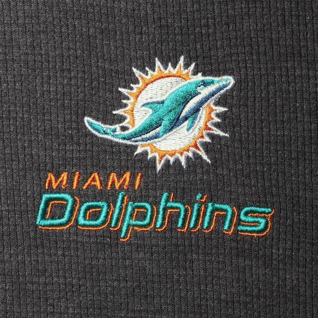 Miami Dolphins  Dunbrooke Logo Maverick Thermal Henley Long Sleeve T-Shirt