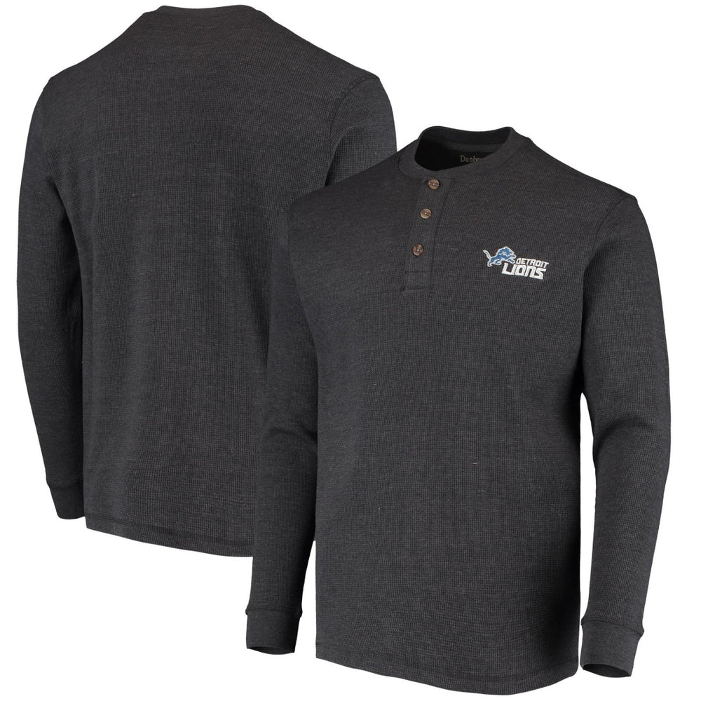 Detroit Lions  Dunbrooke Logo Maverick Thermal Henley Long Sleeve T-Shirt