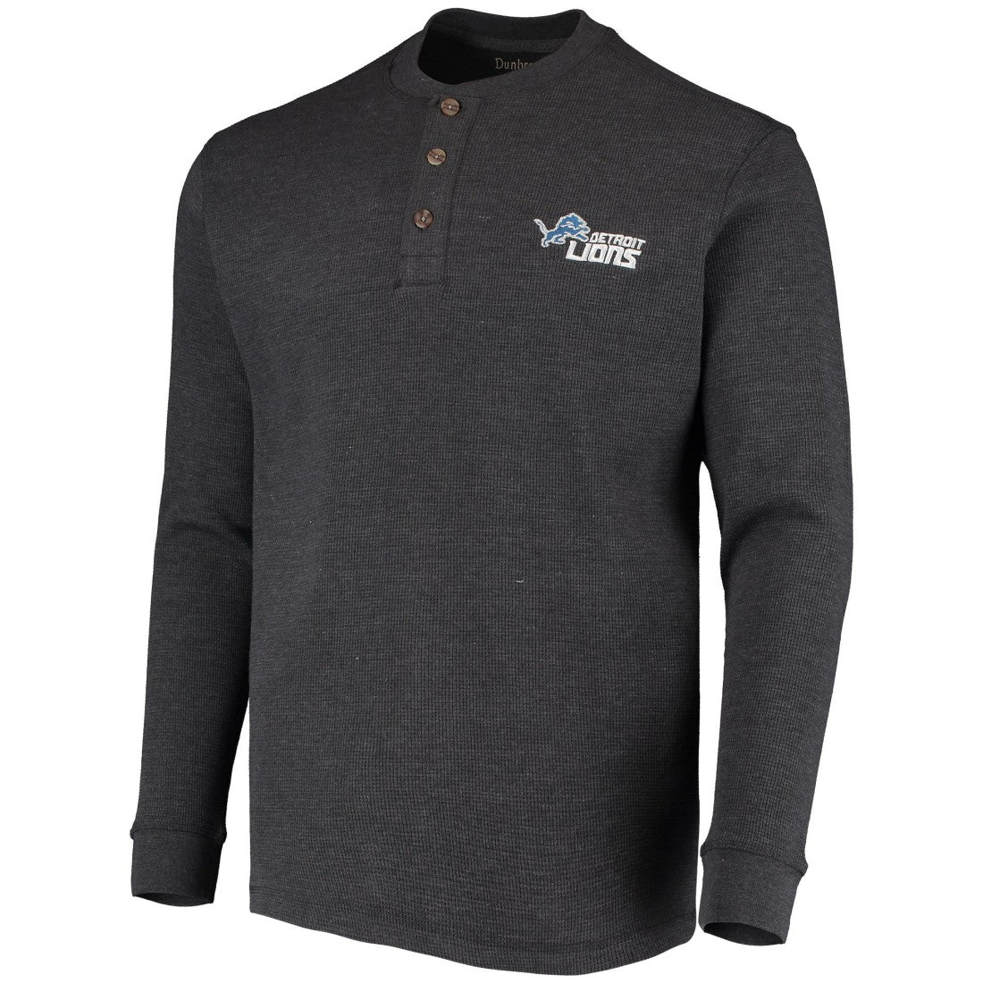 Detroit Lions  Dunbrooke Logo Maverick Thermal Henley Long Sleeve T-Shirt