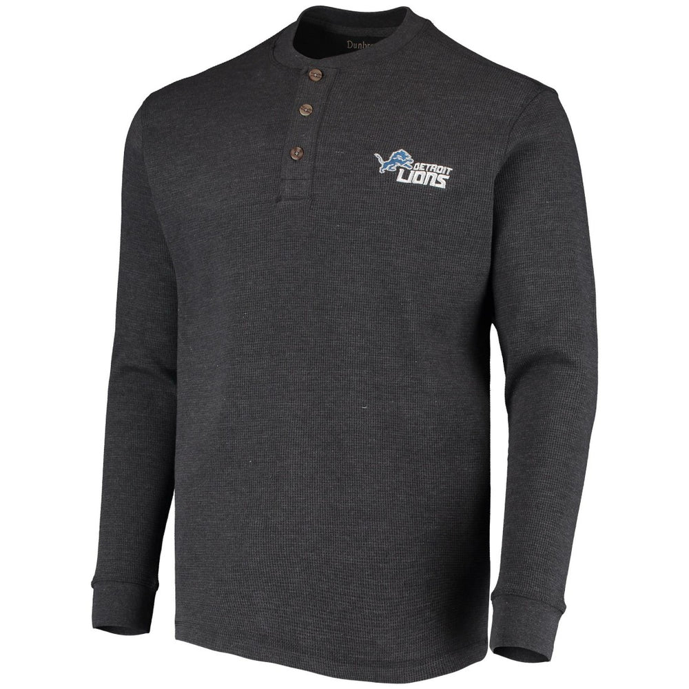 Detroit Lions  Dunbrooke Logo Maverick Thermal Henley Long Sleeve T-Shirt