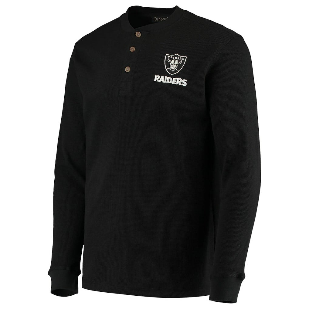 Las Vegas Raiders  Dunbrooke Logo Maverick Thermal Henley Long Sleeve T-Shirt